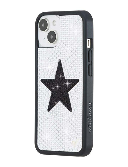 Rhinestone Star| White and Black iPhone Case