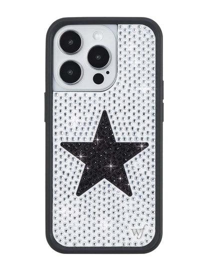 Rhinestone Star| White and Black iPhone Case