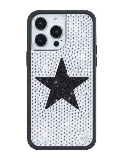 Rhinestone Star| White and Black iPhone Case