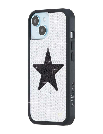 Rhinestone Star| White and Black iPhone Case
