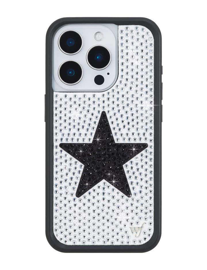 Rhinestone Star| White and Black iPhone Case
