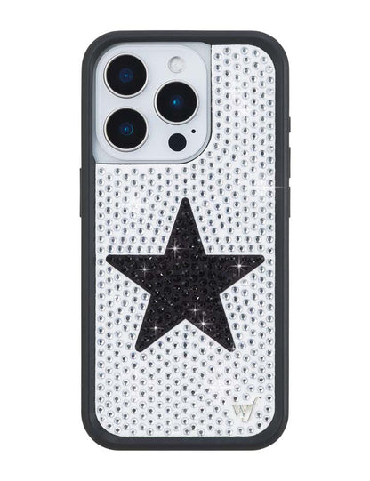 Rhinestone Star| White and Black iPhone Case