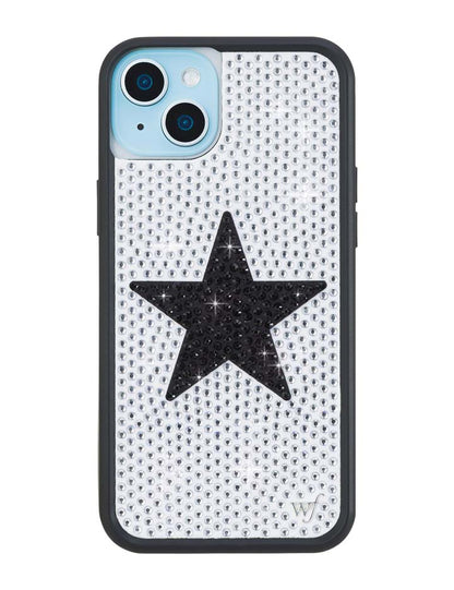 Rhinestone Star| White and Black iPhone Case