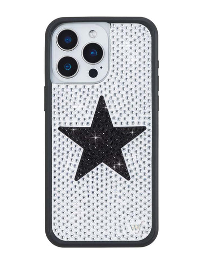 Rhinestone Star| White and Black iPhone Case