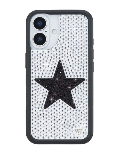 Rhinestone Star| White and Black iPhone Case