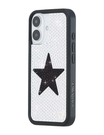 Rhinestone Star| White and Black iPhone Case
