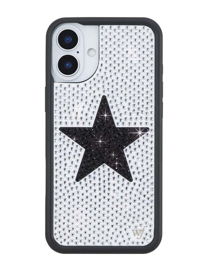 Rhinestone Star| White and Black iPhone Case
