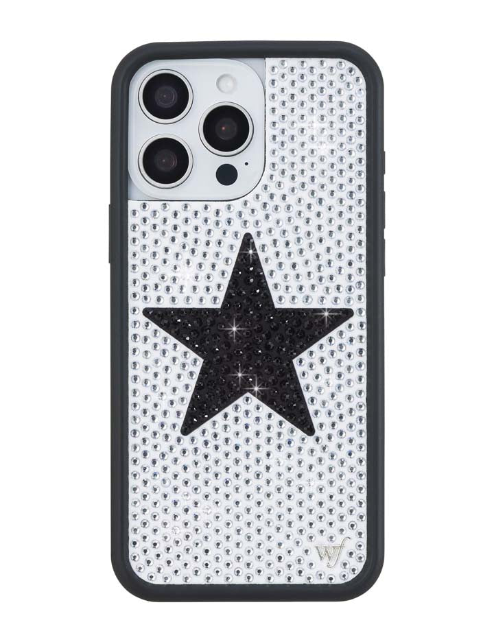 Rhinestone Star| White and Black iPhone Case