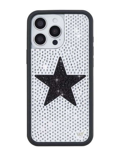 Rhinestone Star| White and Black iPhone Case