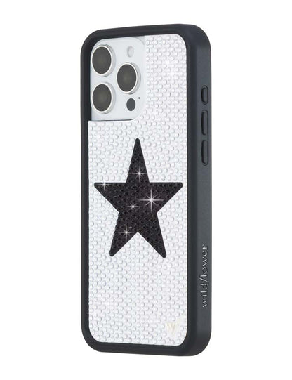 Rhinestone Star| White and Black iPhone Case