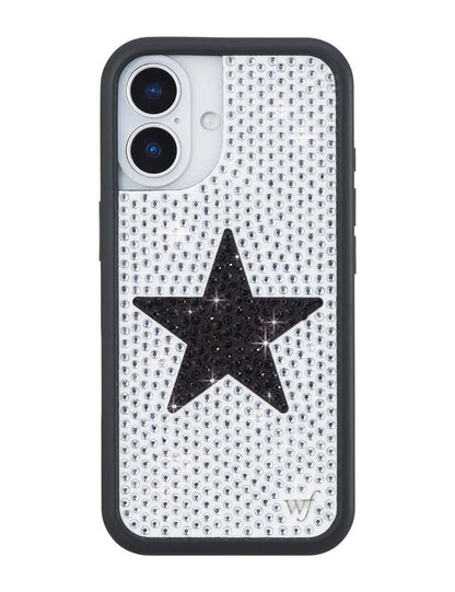 Rhinestone Star| White and Black iPhone Case
