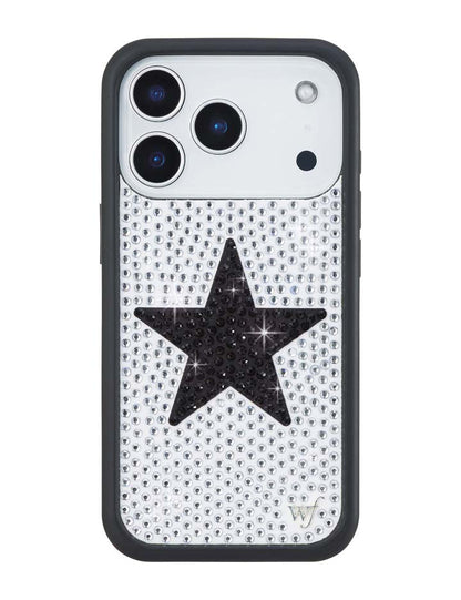 Rhinestone Star| White and Black iPhone Case