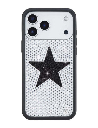 Rhinestone Star| White and Black iPhone Case