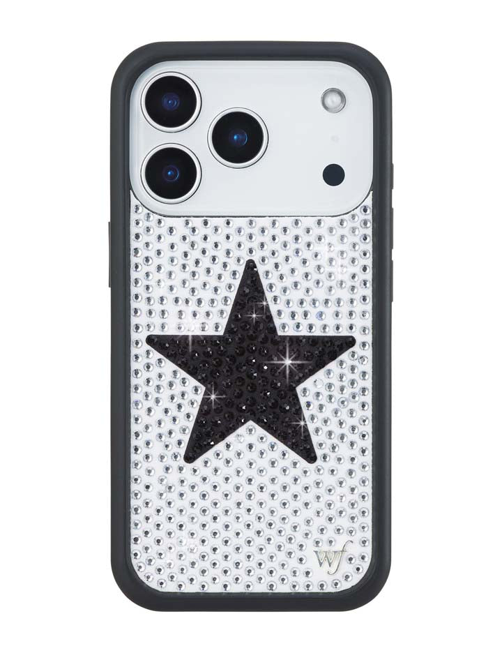 Rhinestone Star| White and Black iPhone Case