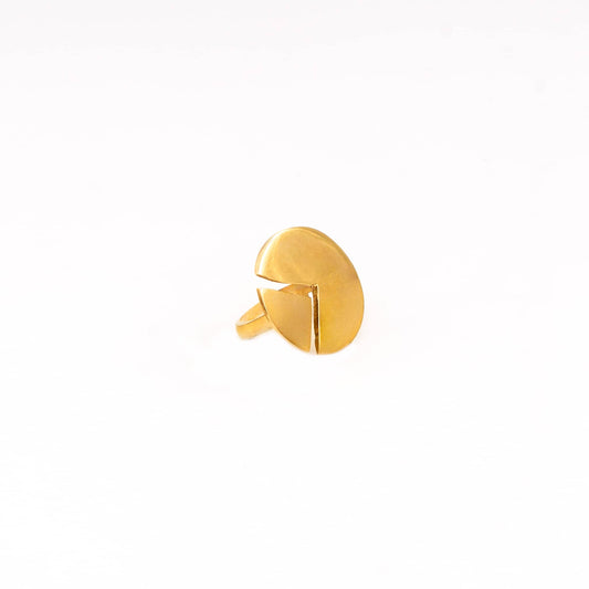 Quarter Moon Abstract Ring | Robo