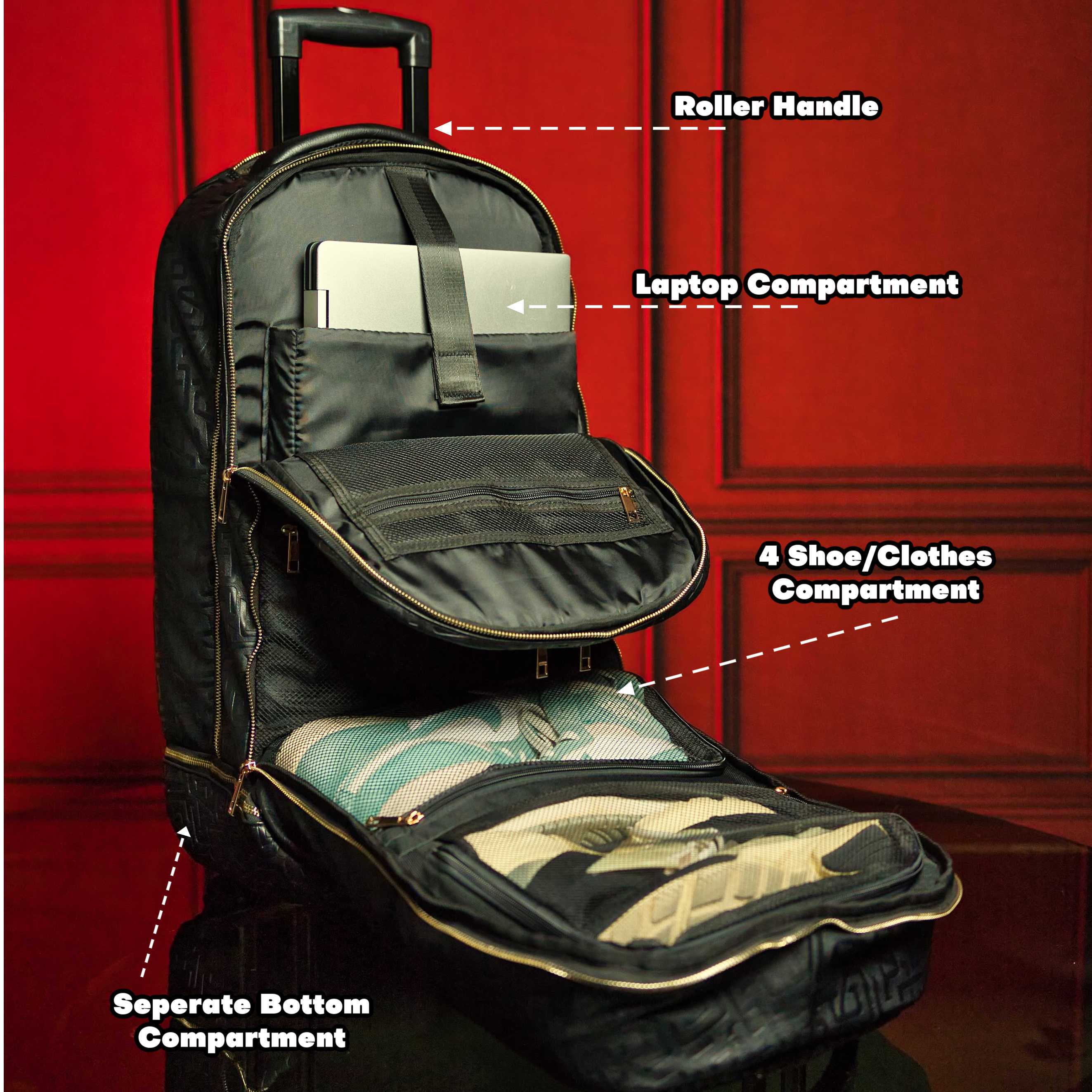 Red Leather Carry-On Roller Bag (Only 150 Made)
