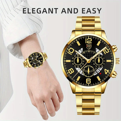 Hot Selling 10 Pcs/set Watches for Men, Watch for Men, Alloy Strap Wrist Watch for Men, Outdoor Style Watch for Men