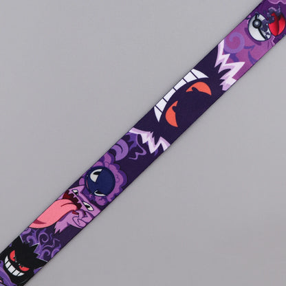 Cute Anime Gengar Lanyard For Keychain ID Card Cover Passport Student Cellphone Badge Holder Key Ring Neck Straps Accessories