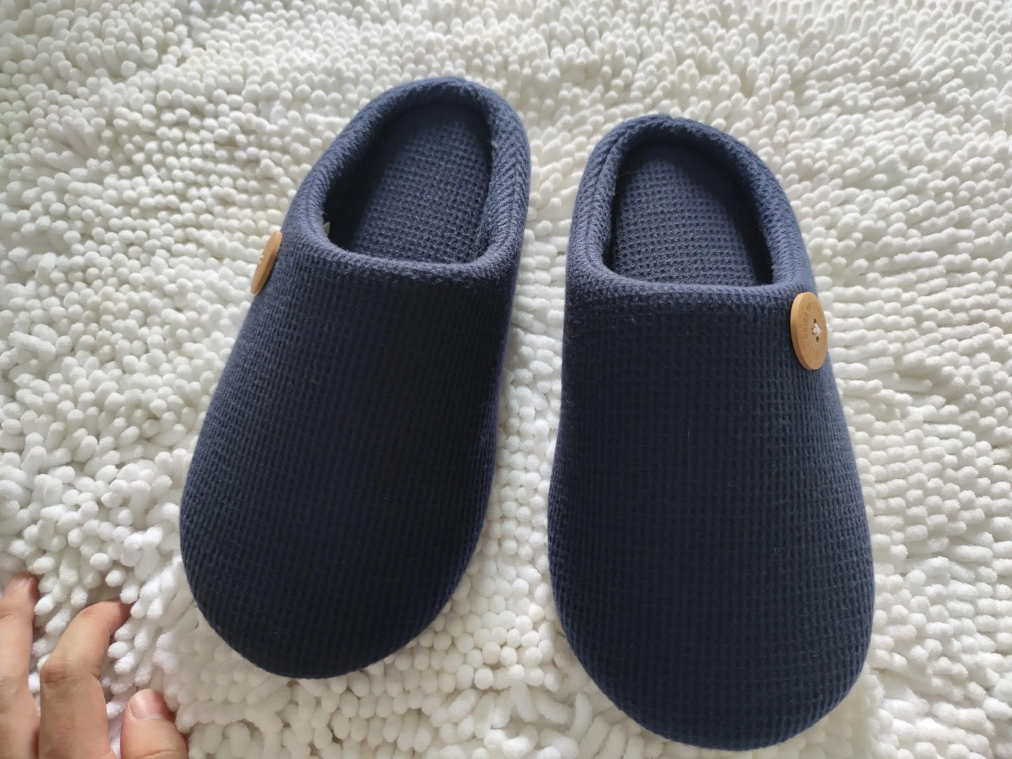 Kidmi Men Slippers Winter Indoor Men Slippers Classic Men Flat Slippers Soft Antiskid House Slippers Casual Bedroom Slippers