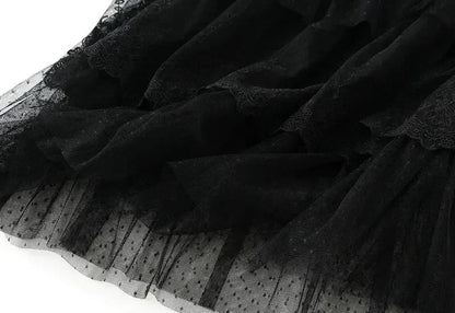 Women's High Waisted Slimming Sand Cake Skirt, Half Skirt, High-End Feeling Gauze, Long Skirt, Summer, , 2025 Hundred fold skirt