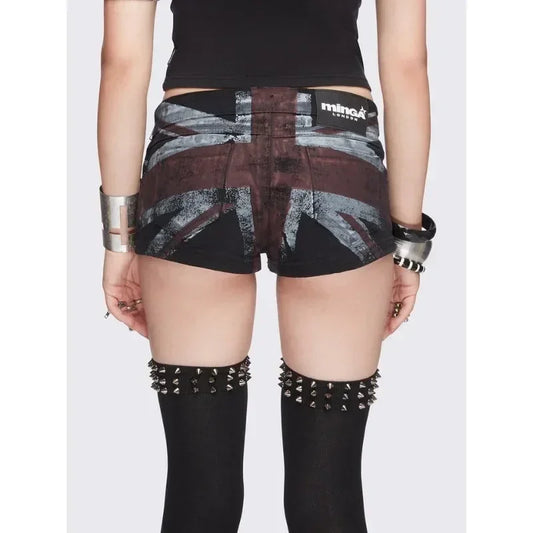 Fun and personalized printed drawstring design sexy shorts for women 2025 new summer fashion aesthetic slim vintage y2k shorts