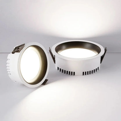Recessed Anti-glare LED COB Downlight 18W 24W Dimmable 85-265V Ceiling Lamp Spot Light 12W 15W Home Living Room Bedroom Lighting