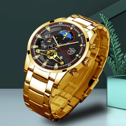 Hot Selling 10 Pcs/set Watches for Men, Watch for Men, Alloy Strap Wrist Watch for Men, Outdoor Style Watch for Men