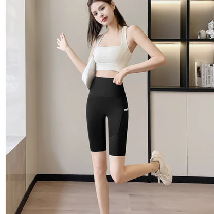Horetong Women Sports Pants With Pocket High Waist Fitness Running Casual Streetwear Trousers Female Tight Workout Gym Clothing