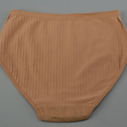 Soft High Waist Cotton Panties Underwear For Women Breathable Plus Size Woman Briefs Female Lingerie Underpants Panty Striped