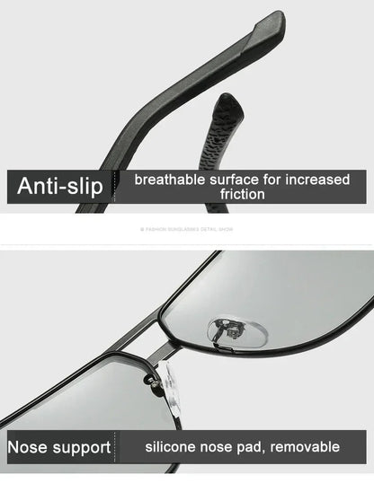 2024 UV400 Polarized Sunglasses Men Women Outdoor Discoloration Eyewear Men Trendy Photochromic Night Vision Sun Glasses