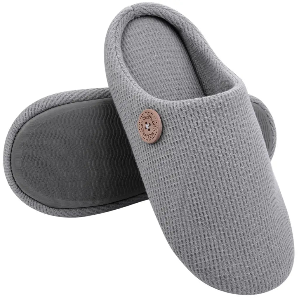 Kidmi Men Slippers Winter Indoor Men Slippers Classic Men Flat Slippers Soft Antiskid House Slippers Casual Bedroom Slippers