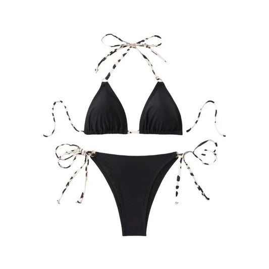 2026 String Triangle Bikini Women Sexy Swimwear Female Halter Swimsuit Solid Bathers Bathing Swimming Swim Suit Beachwear
