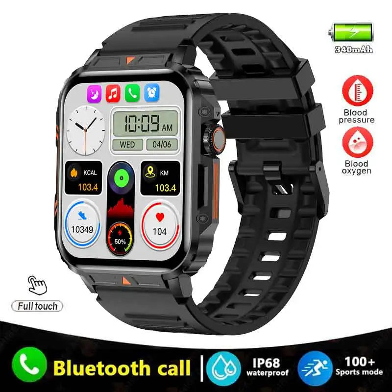 1.91 Outdoor Military Smart Watch Men Bluetooth Call Amoled Smartwatch For Android IOS IP68 Waterproof Sports Fitness Watches