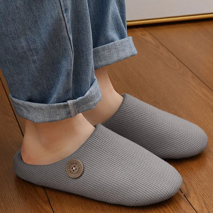Kidmi Men Slippers Winter Indoor Men Slippers Classic Men Flat Slippers Soft Antiskid House Slippers Casual Bedroom Slippers