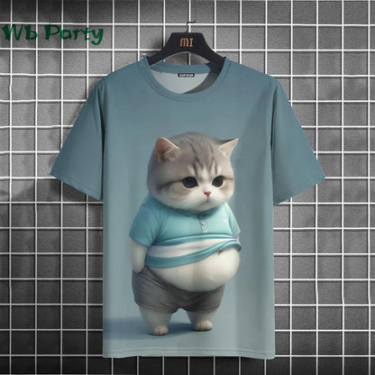Cat Print shirts - Y2K Graphic T-Shirt