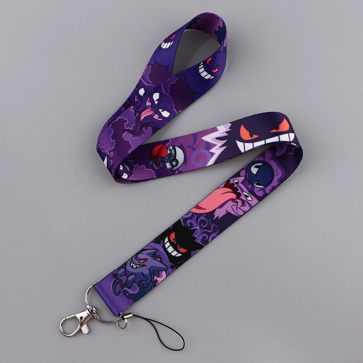 Cute Anime Gengar Lanyard For Keychain ID Card Cover Passport Student Cellphone Badge Holder Key Ring Neck Straps Accessories