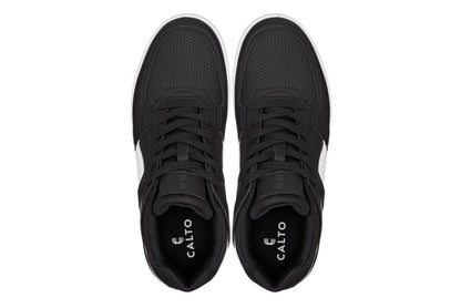 CALTO - S2530 - 2.2 Inches Taller (Black/White) - Contemporary Casual Sneaker