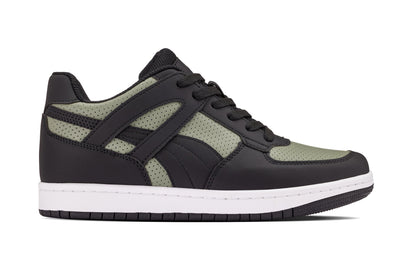 CALTO - S2533 - 2.2 Inches Taller (Black/Green) - Contemporary Casual Sneaker