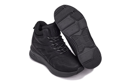 CALTO - S25424 - 3.6 Inches Taller (Black) - Lightweight Work Style Casual Sneak-Boot