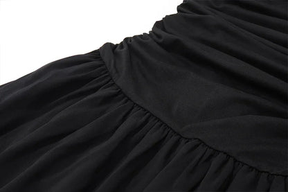 Ruched Bodycon Maxi Dress | Y2K Square Neck Slip Dress -femstylo