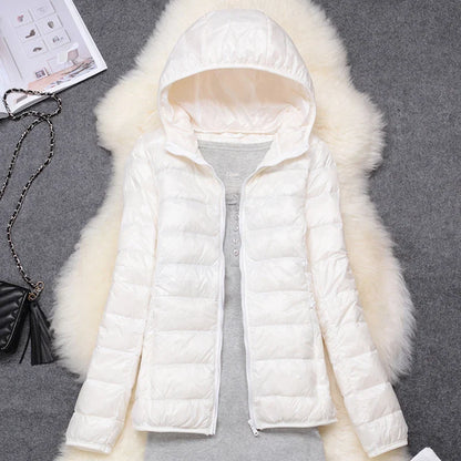 Women's Lightweight Packable Puffer Jacket | Hooded Down Coat