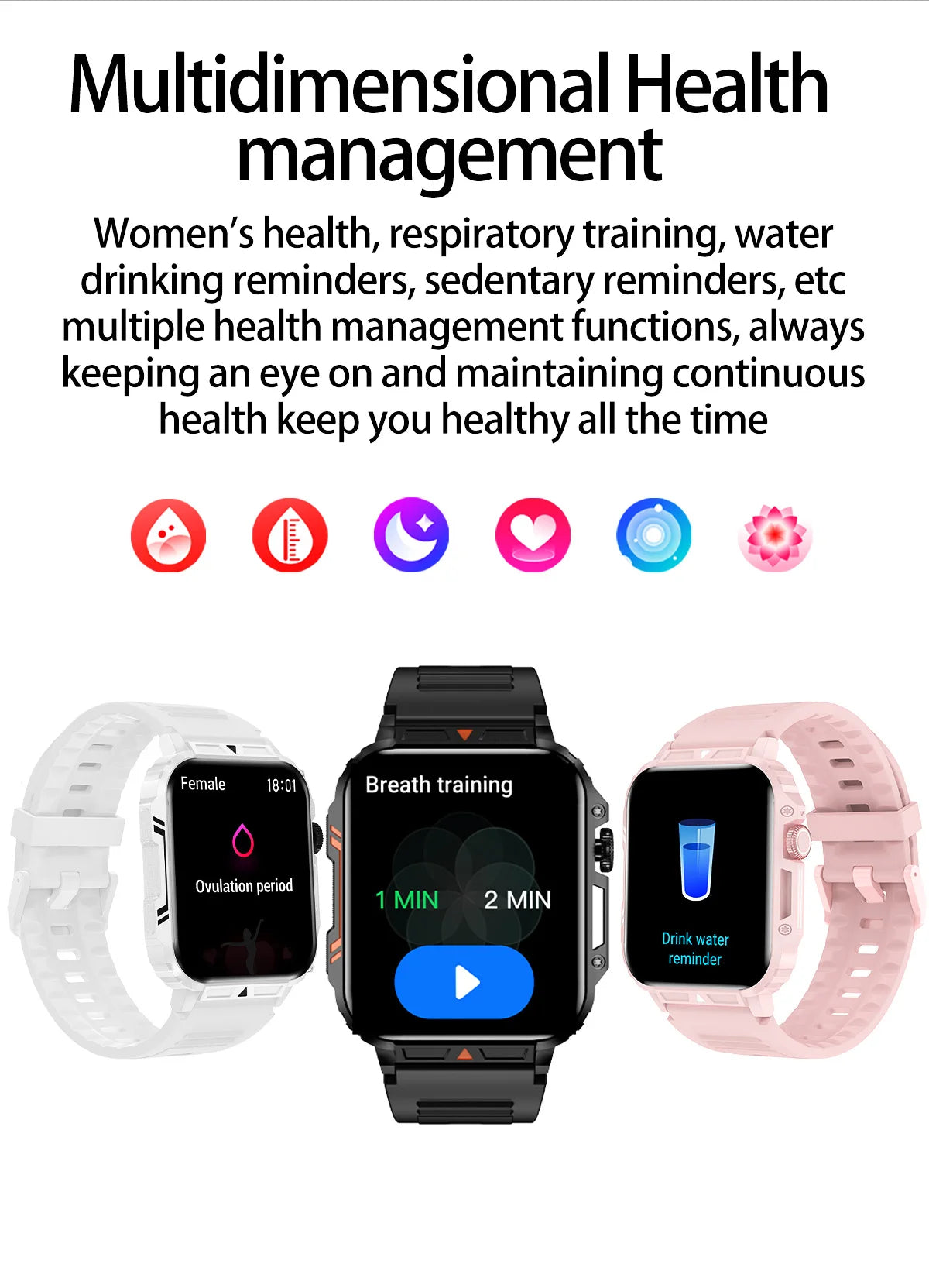 1.91 Outdoor Military Smart Watch Men Bluetooth Call Amoled Smartwatch For Android IOS IP68 Waterproof Sports Fitness Watches