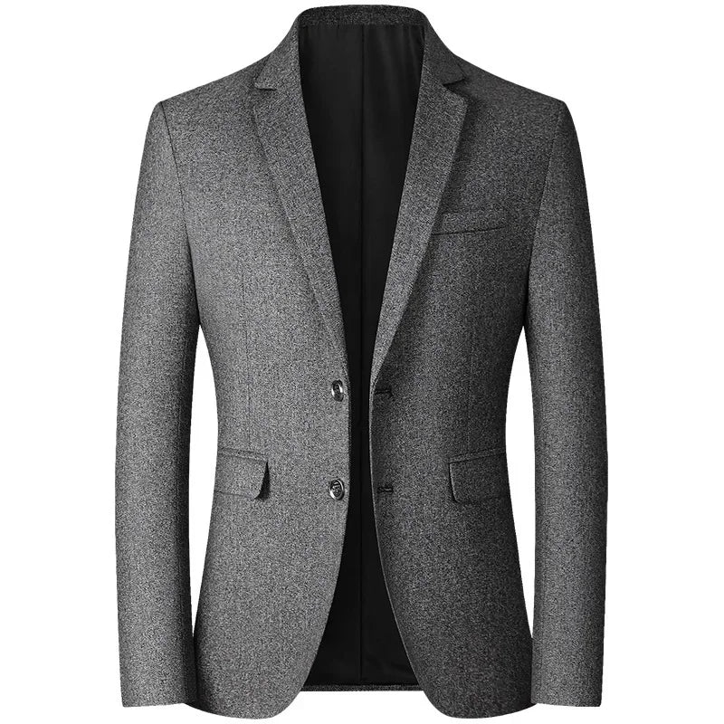 BROWON Brand Business Casual Jackets for Men Spring and Autumn Solid Color Turn-Down Collar Suits Blazer 2026 Wedding Blazer Men