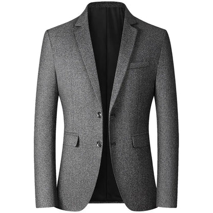 BROWON Brand Business Casual Jackets for Men Spring and Autumn Solid Color Turn-Down Collar Suits Blazer 2026 Wedding Blazer Men