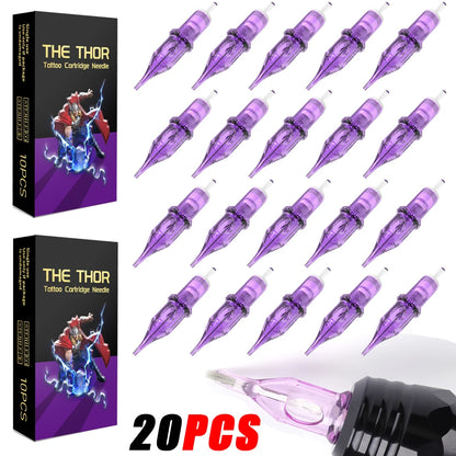YILONG 50/20PCS Disposable Purple Tattoo Cartridges Needle RM/RL/M1/RS Needle diameter 0.35MM Tattoo Needle For Tattoo Machine