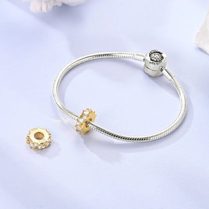 Golden Sunflower Leopard Poodle Charms Beads Fit Bracelet Nacklace Jewelry DIY Gifts For Women
