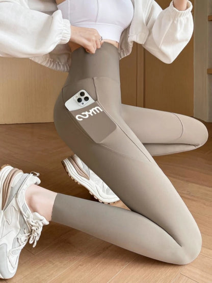 Horetong Women Sports Pants With Pocket High Waist Fitness Running Casual Streetwear Trousers Female Tight Workout Gym Clothing