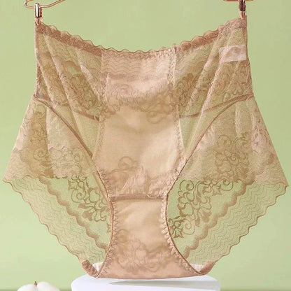 XL-3XL Big Size Women Lace Panties Summer Transparent Hollow Briefs Female  Lingerie Sexy Underwear Breathable Underpants New