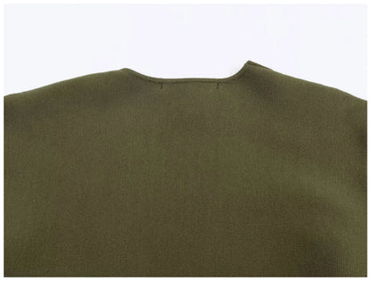 Woman Clothes Tops V Elegant Knit Cardigan For Women With V Neck Tie Waist And Flared Hem Autumn And Winter Workwear Top
