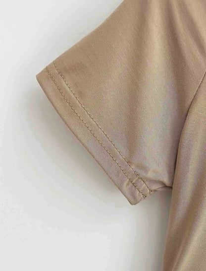 Slim Fit Solid Color Women's Casual T-shirt Short Sleeve Fashion Trend Y2K Top High Quality 2026 New Arrival